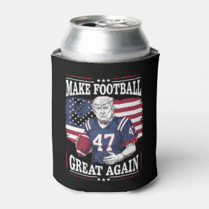 Make Football Great Again Vintage USA Flag Trump Can Cooler