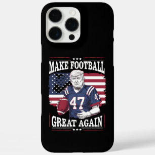 Make Football Great Again Vintage USA Flag Trump iPhone 16 Pro Max Case