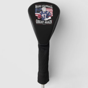 Make Football Great Again Vintage USA Flag Trump Golf Head Cover