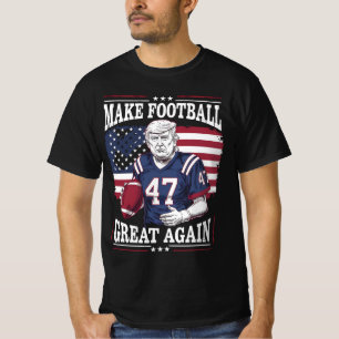Make Football Great Again Vintage USA Flag Trump T-Shirt
