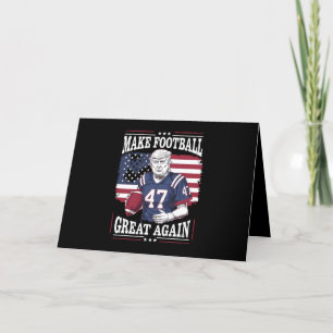 Make Football Great Again Vintage USA Flag Trump Thank You Card