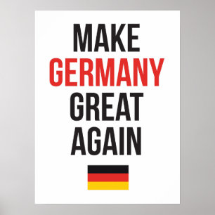 Make Germany Great Again German flag poster