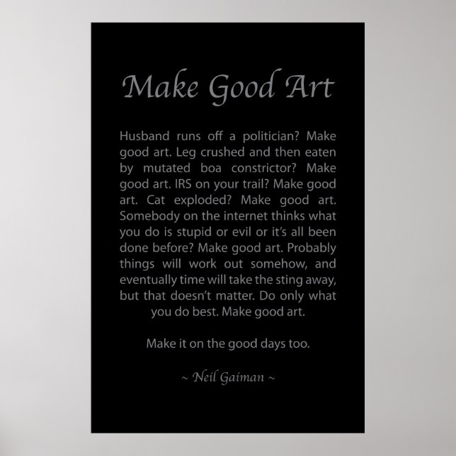 Make Good Art Poster (Front)