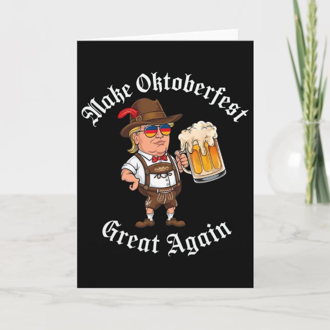 Make Great Again Funny Trump Drink Beer  Card (Front)