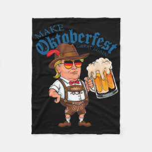 Make Great Again Funny Trump Drink Beer Festival Fleece Blanket