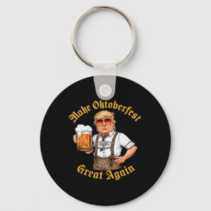Make Great Again Funny Trump Drink Beer Prost Key Ring