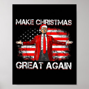 Make Great Again Santa Funny Trump Xmas Pyjamas Poster