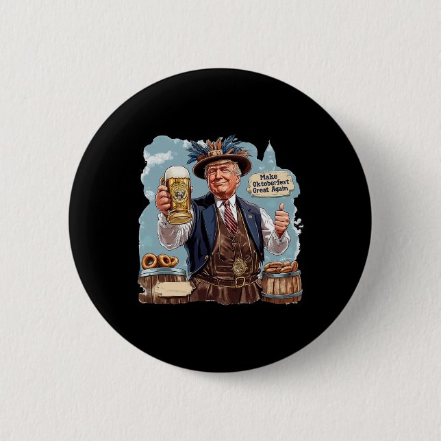 Make Great Again Trump Beer Mug  6 Cm Round Badge (Front)