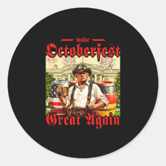 Make Great Again Trump German Beer Party Prost Classic Round Sticker