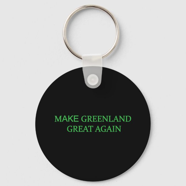Make Greenland Great Again Green Trump Meme Mens W Key Ring (Front)
