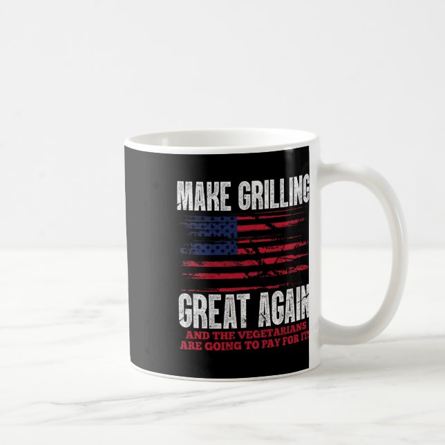 Make Grilling Great Again Funny Trump Bbq Pit Mast Coffee Mug (Right)