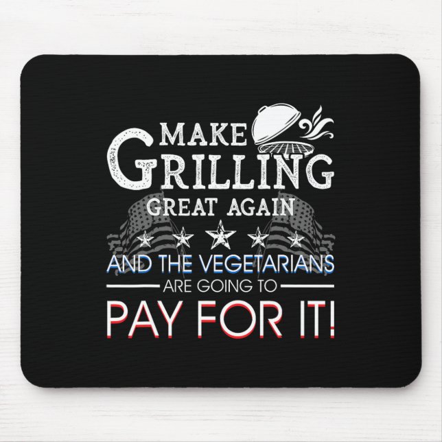 Make Grilling Great Again Trump Bbq Pit Master Gri Mouse Pad (Front)