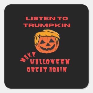 Make Halloween Great Again Classic – Retro Pumpkin Square Sticker