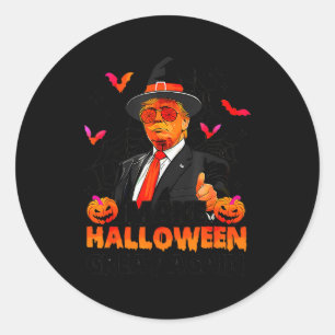 Make Halloween Great Again Funny Trump Soky Trick  Classic Round Sticker
