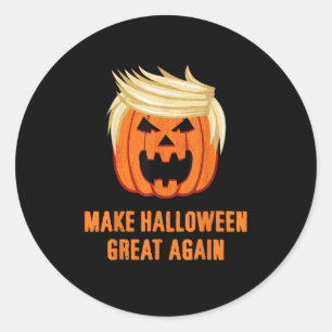 Make Halloween Great Again Funny Trumpkin – Basic  Classic Round Sticker