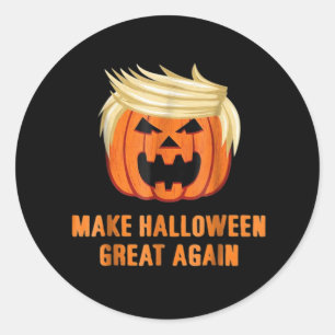Make Halloween Great Again Funny Trumpkin Classic  Classic Round Sticker