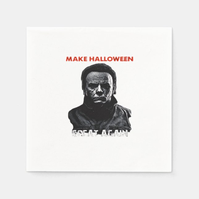 Make Halloween Great Again - Scary Horror Hallowee Napkin (Front)