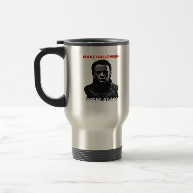 Make Halloween Great Again - Scary Horror Hallowee Travel Mug (Left)