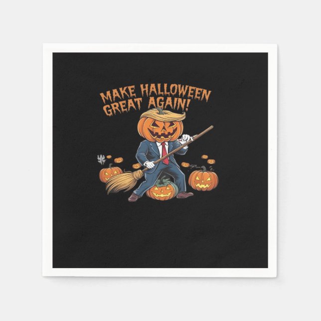 Make Halloween Great Again – Spooky Autumn Quote Napkin (Front)