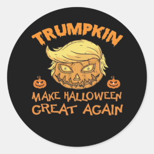 Make Halloween Great Again - Trumpkin Classic Round Sticker