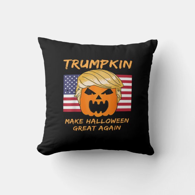 Make Halloween Great Again Trumpkin Cushion (Front)