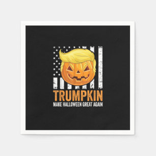 Make Halloween Great Again Trumpkin Funny Hair Pum Napkin