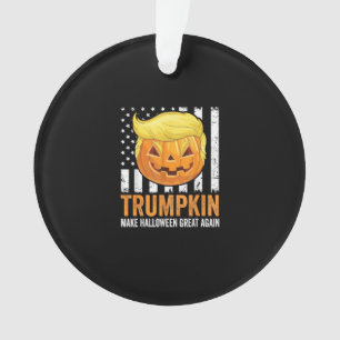 Make Halloween Great Again Trumpkin Funny Hair Pum Ornament