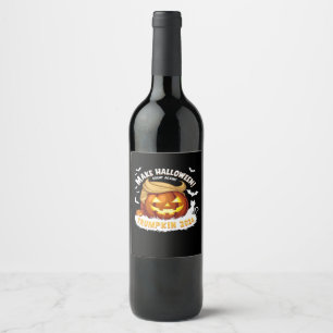 Make Halloween Great Again Trumpkin  Wine Label