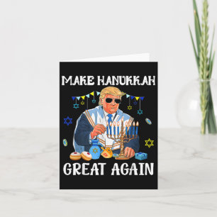 Make Hanukkah Great Again Jewish Ugly Chanukah Swe Card