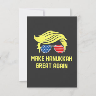 Make Hanukkah Great Again Trump Jewish  Thank You Card