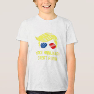 Make Hanukkah Great Again Trump Jewish  Tri-Blend Shirt