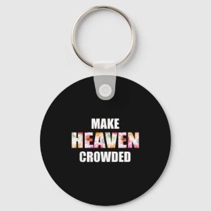 Make Heaven Crowded Floral Letter _ Christian Fait Key Ring