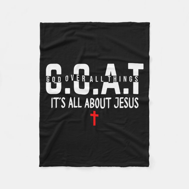 Make Heaven Crowded Its All About Jesus God Over A Fleece Blanket (Front)