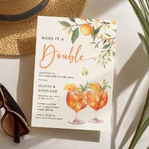 Make it a Double Aperol Spritz' Joint Birthday Invitation