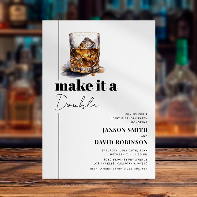 Make It a Double Joint Birthday Invitation (Creator Uploaded)