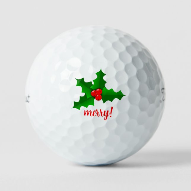 Make it a Merry Golf Christmas Ball! Balls (Front)
