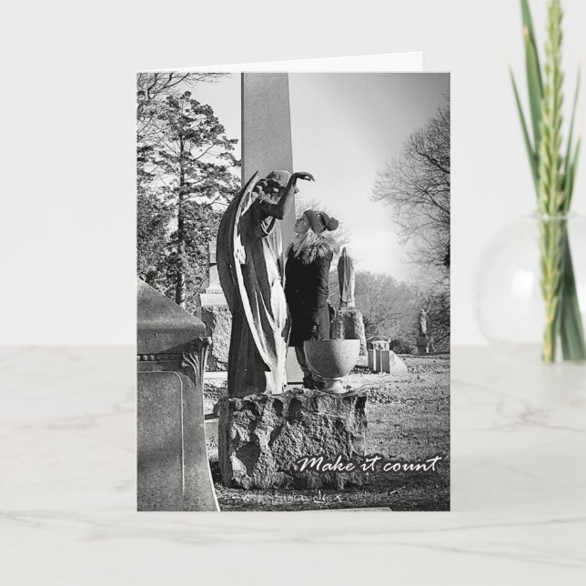 Make It Count Angel of Death Greeting Card BLANK (Front)