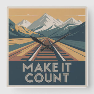 Make It Count Square Wall Clock