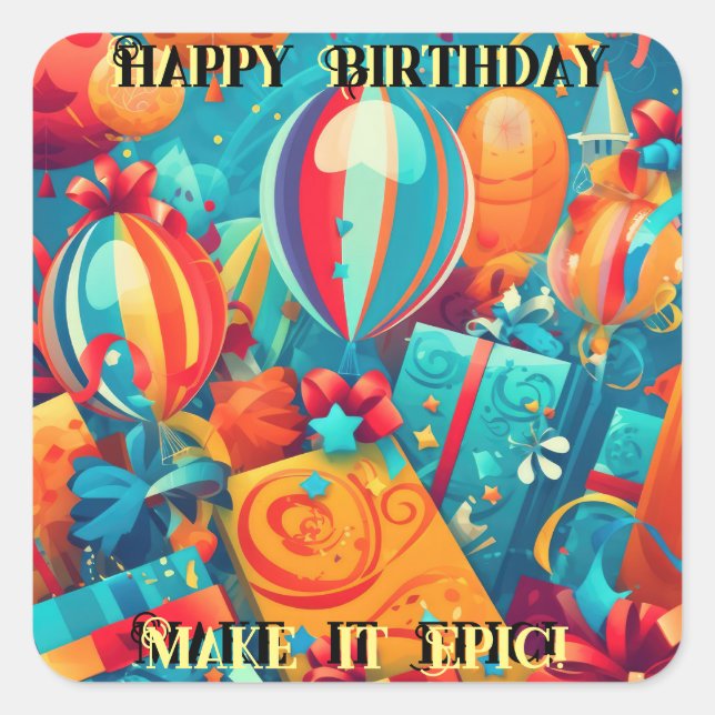Make it Epic! Square Sticker (Front)