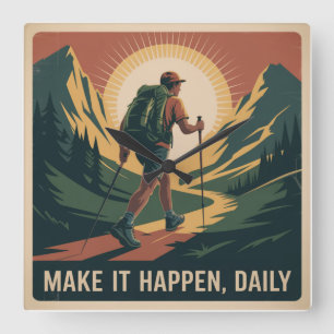 Make It Happen, Daily Square Wall Clock