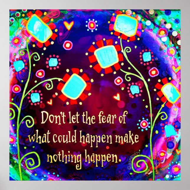 Make it Happen Quote Fun Inspirivity Classroom Poster (Front)