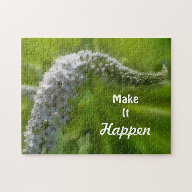 Make It Happen Wildflower Inspirational Quote  Jigsaw Puzzle (Horizontal)