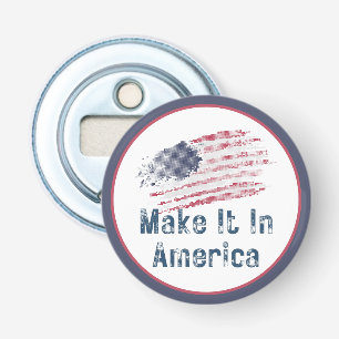 Make It In America Stylised Flag Bottle Opener