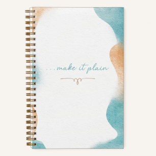 "Make it Plain" Blank Lined Journal with scripture