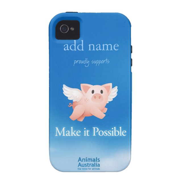 Make it Possible iphone 4 cover (personalised) (Back)
