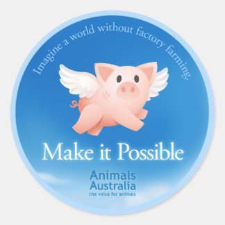 Make it Possible sticker large round (6 pack)