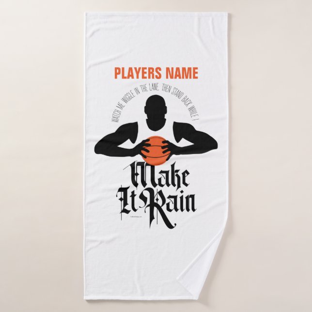 Make It Rain (Basketball) Bath Towel (Bath Towel)