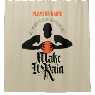 Make It Rain (Basketball) Shower Curtain