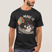 Make It Rain Food Funny Chaotic Tuxedo Cat