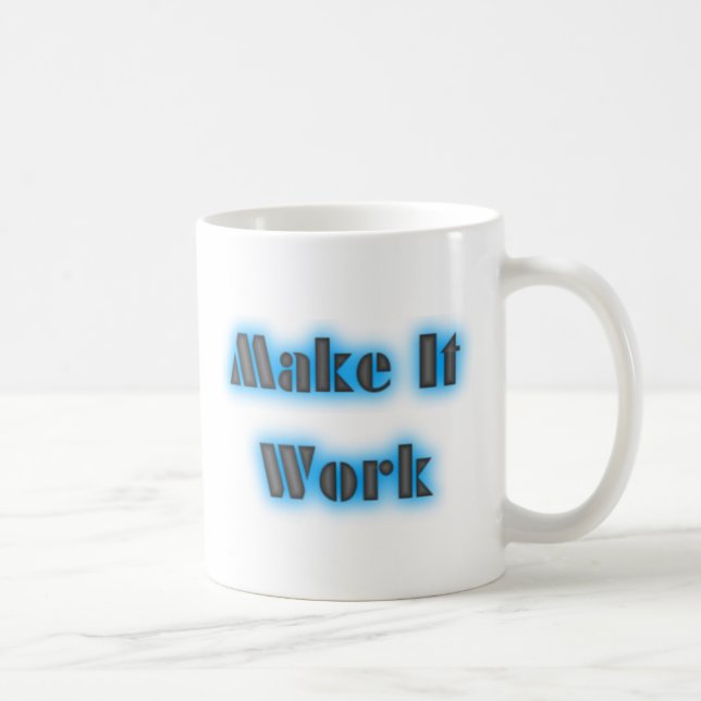 Make It Work Blue Mug (Right)
